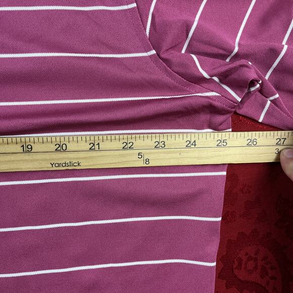 Peter Millar Shirt Mens XL Pink Stripe Summer Comfort Polo Golf Embroidery - Picture 6 of 9